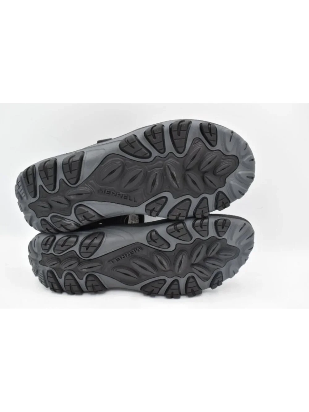 Merrell Mens 8 Huntington Sport Convertible Black Leather Open Toe Sandals Shoes